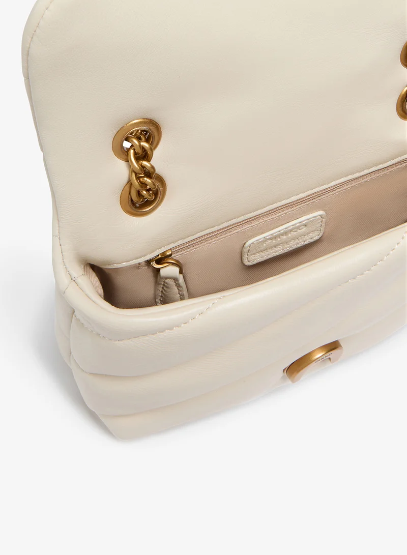 PINKO Logo Detail Top Handle Shoulder Bag